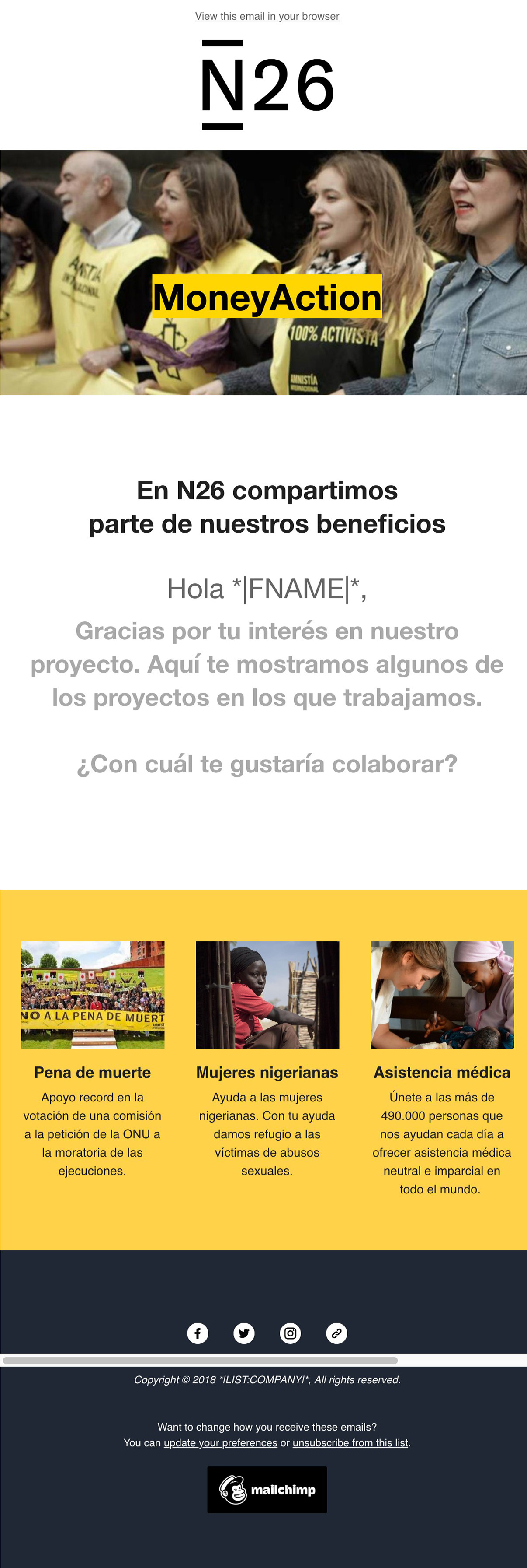 Menú navegación antes de la propuesta